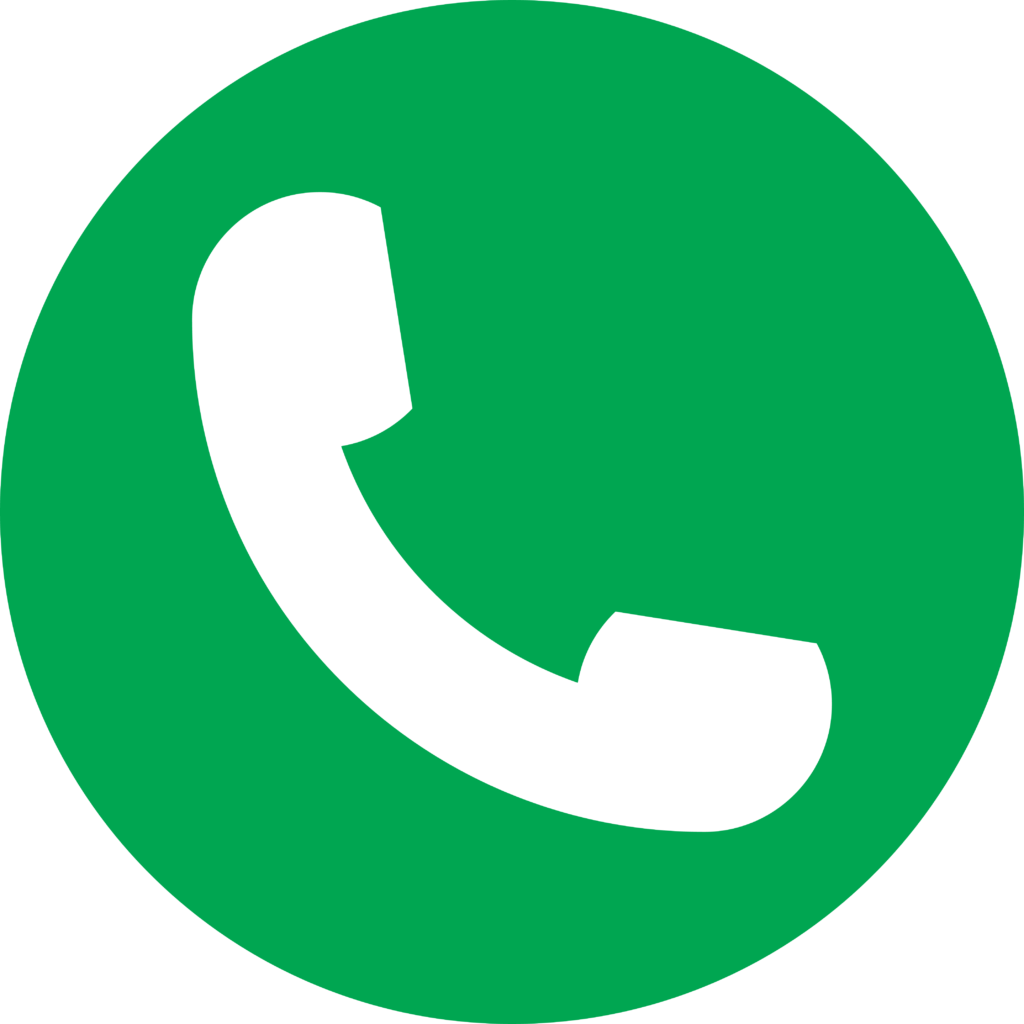 Green Phone Icon for Contact or Communication Apps PNG